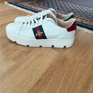White and Red Women's Sneakers